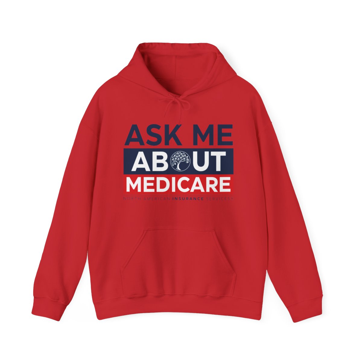 'Ask Me About Medicare & Life Insurance' Unisex Heavy Blend™ Hooded Sweatshirt