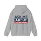 'Ask Me About Medicare & Life Insurance' Unisex Heavy Blend™ Hooded Sweatshirt