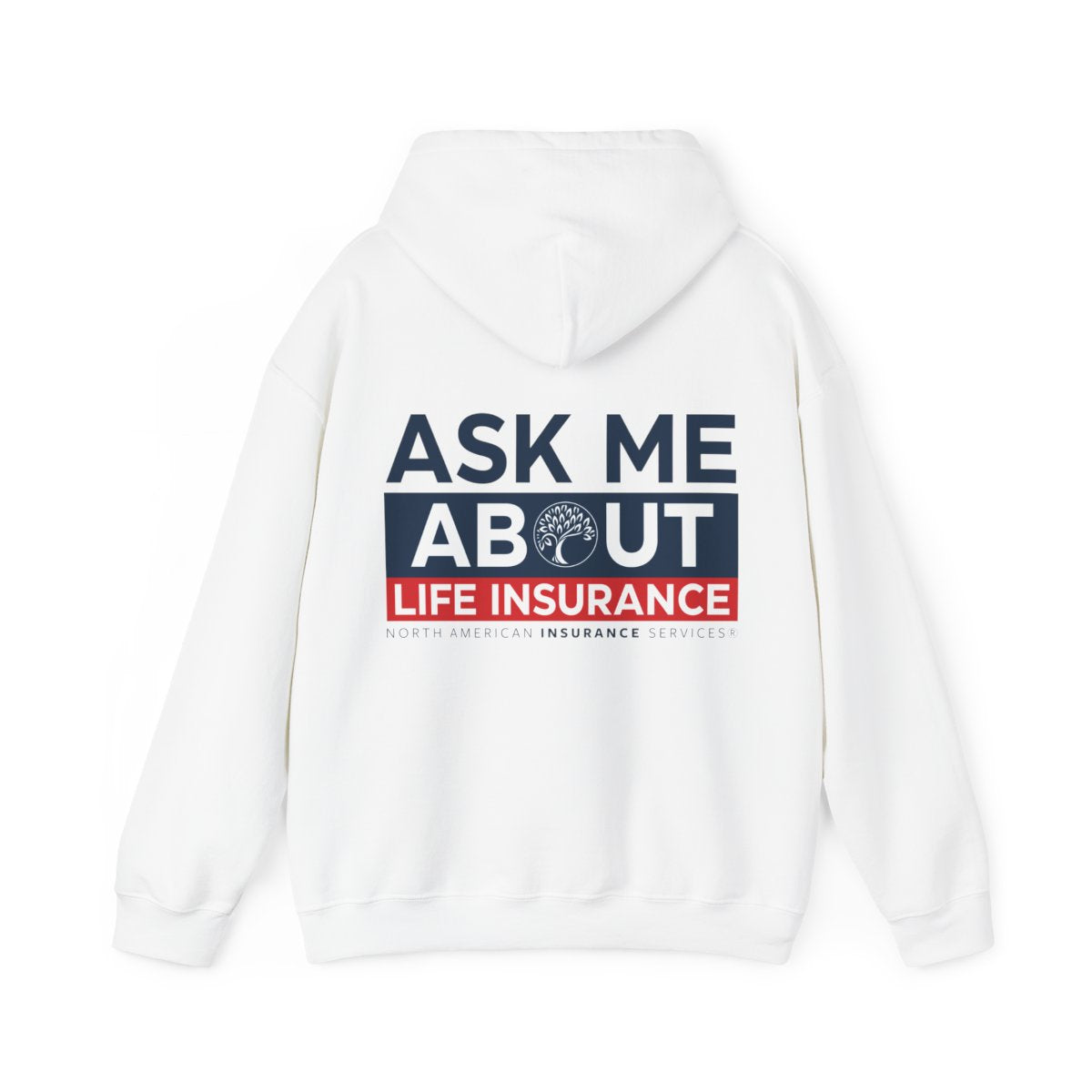 'Ask Me About Medicare & Life Insurance' Unisex Heavy Blend™ Hooded Sweatshirt